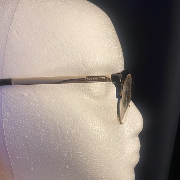 Coach frame woman RX prescription metal round tortoise brown gold round eyewear - Picture 4 of 10